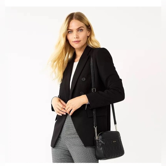 Nine West Women’s Black Double Breasted Blazer Size XS Preppy Office - Picture 2 of 7